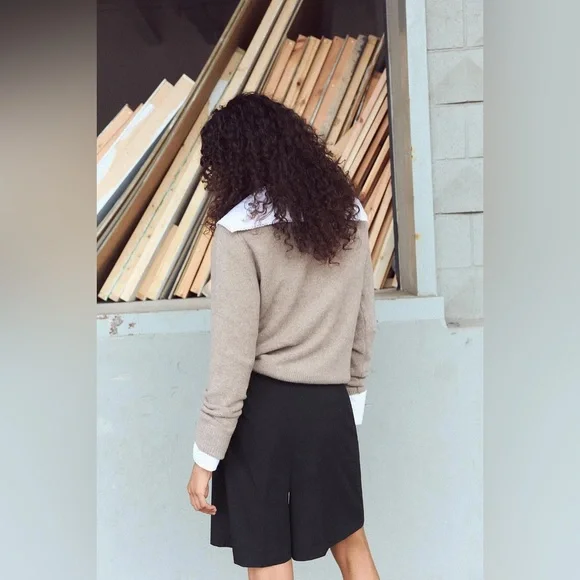 ZADA BELTED PLEATED SHORTS - Picture 7 of 9